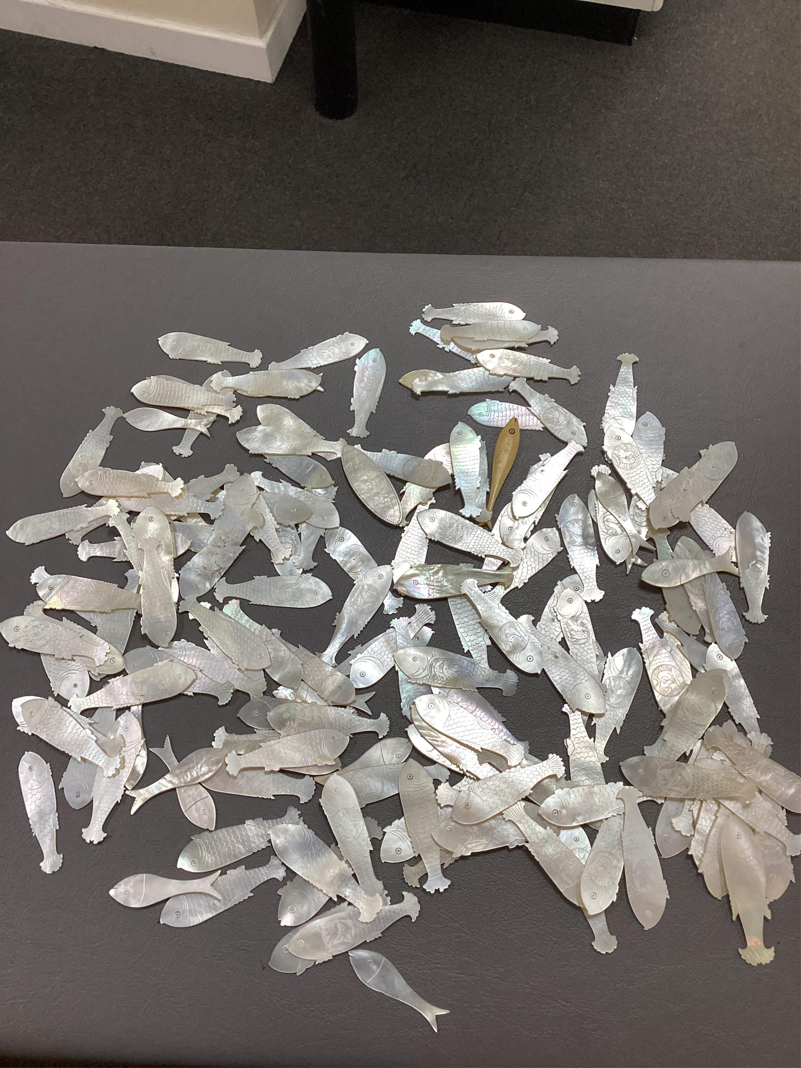 Two Chinese gilt decorated black lacquer games boxes, containing numerous mother-of-pearl counters, 19th century